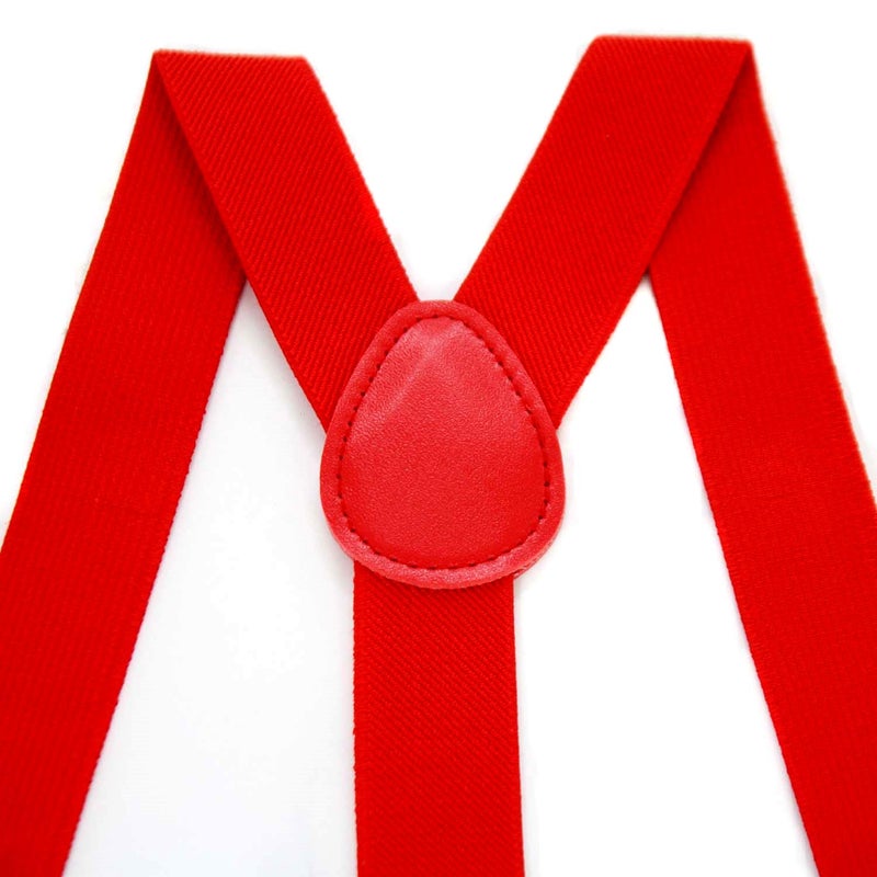 JEMYGINS Red Suspender and Silk Skinny Tie Necktie Sets for Men (Red) - Image 4